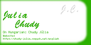 julia chudy business card